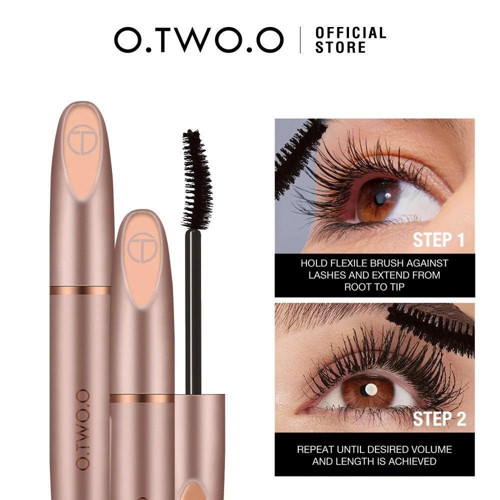 O.TWO.O 3D Silk Fiber Mascara Lengthening Waterproof Long Lasting Curling Thick Mascara Long Eyelashes Extension Make Up