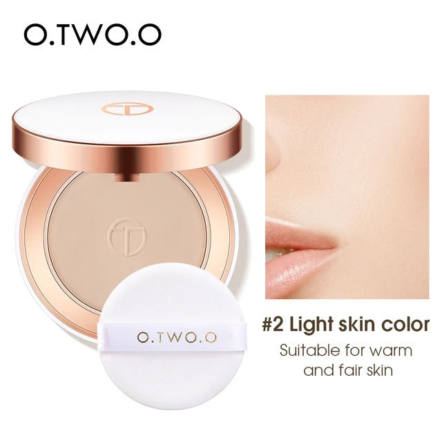 O.TWO.O Face Setting Powder Super Fine Powder Texture Oil-Control 3 Colors Matte Smooth Finish Concealer Makeup Pressed Powder