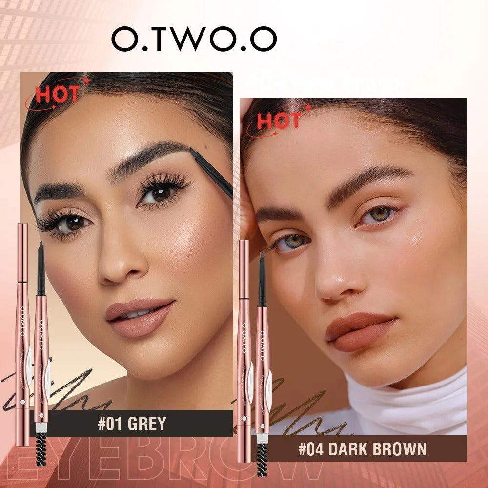 O.TWO.O 3 In 1 Eyebrow Pencil With Eyebrow Trimmer Long Lasting Precise Brow Definer Natural Color Waterproof Eye Brow Pen