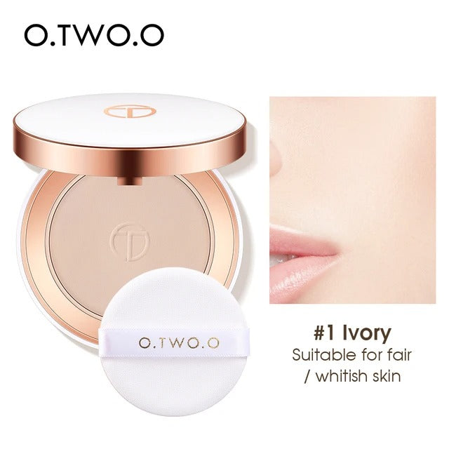 O.TWO.O Face Setting Powder Super Fine Powder Texture Oil-Control 3 Colors Matte Smooth Finish Concealer Makeup Pressed Powder
